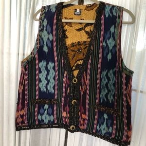 Vintage printed vest